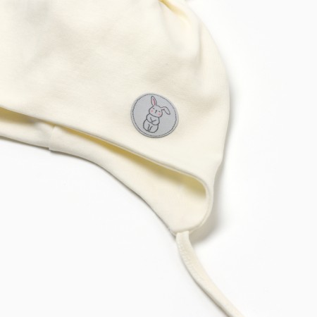 Baby hat, vanilla color, size 44-46 (9-12 months)-1