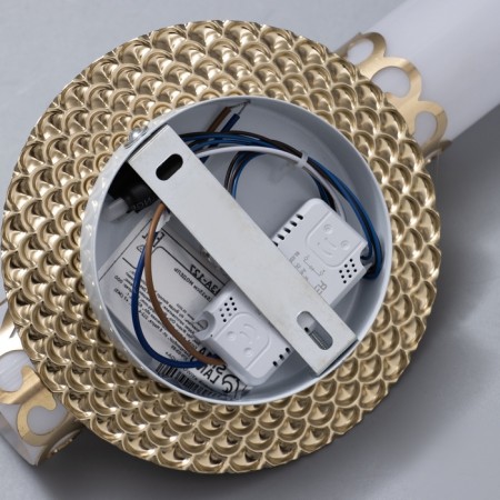 Bra "NAN" LED 3000K gold 21.5x15x15cm-6