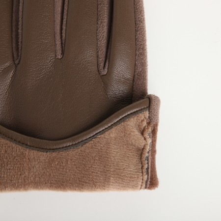 Gloves are female, dimensionless, without insulation, brown color-2