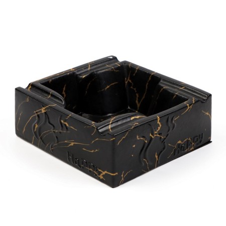 Ash "marble", 12.9 x 5.5 cm, ceramics, black-1