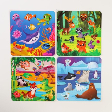 The board game “Find and show. Who lives where? ", 4 game fields, 40 cards, 3+-2