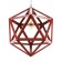 Lamp Bayerlux "Geometry" E27 1x40W red 35x35x35-135 cm