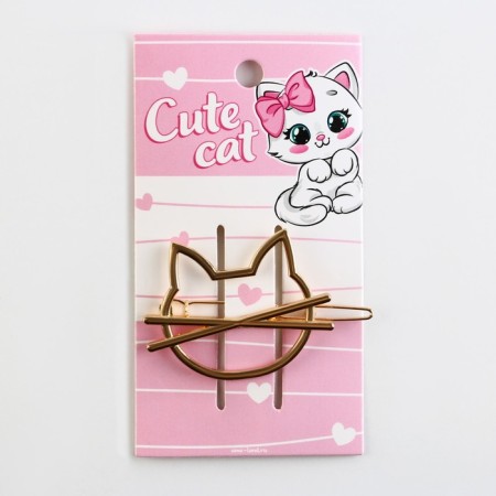 Hair hairpin Cute Cat, 6 x 2 cm-1