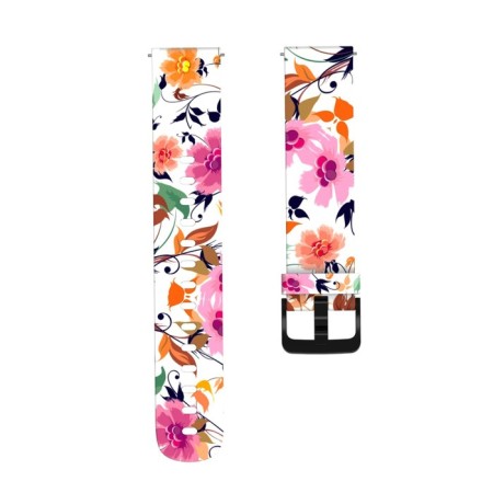 Smart hours strap "Flowers", 20 mm, silicone-1