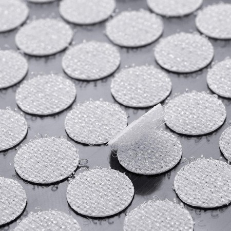 Velcro on a glue basis “Circle transparent”, set of 55 pcs., Size 1 pc. - 1.5 cm-5