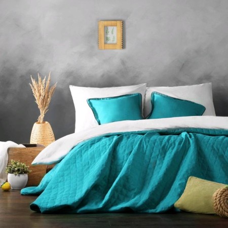 Set "Ibiza": a bedspread 160 x 220 cm, pillowcases 40 x 40 cm - 2 pcs, turquoise-1