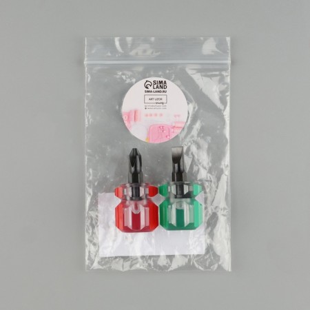 Set of screwdrivers for a sewing machine, 2 pcs, red/green color-4