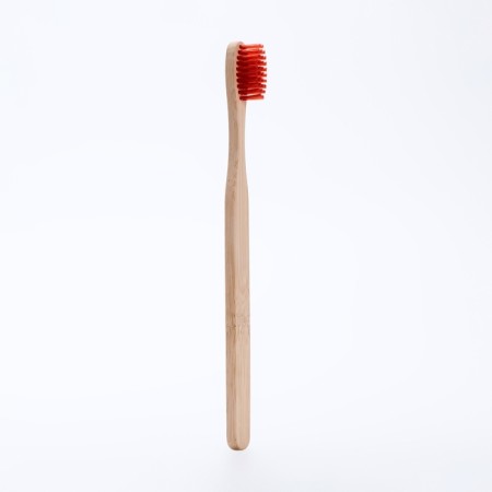 Bamboo toothbrush of medium stiffness, mix of flowers-2