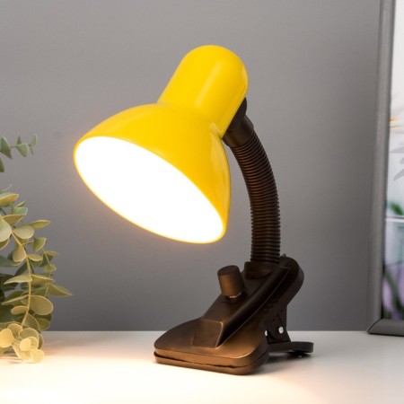 E27 desktop lamp, light regulator on the clamp (220V) yellow (108a) Risalux-9