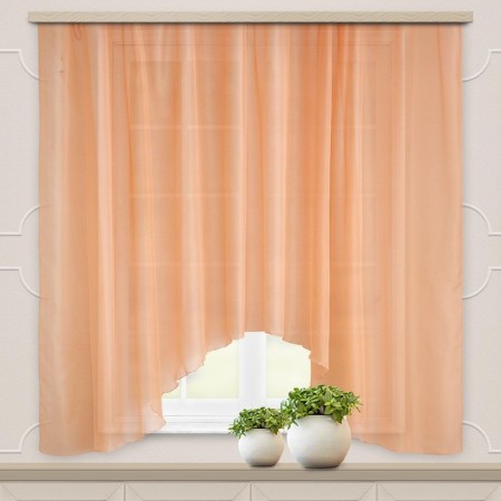 Curtain-tulle for the kitchen arch Witerra 285x160cm, peach, veil, PE100%