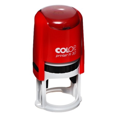 Equipment for round printing automatic Colop Printer R30, diameter 30 mm, with a lid, red body red-6