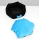 Lying "Princess", Gabardin, Plyush, 50 x 50 x 15 cm, black/blue