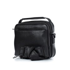 28422 Male bag, 21x17.5x6.5 cm, senior skin, black