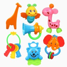 A set of rattles in a container, 7 pcs crumb I