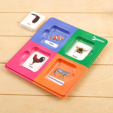 Sorter "Study the Animal World" with Doman's cards, in a package-2