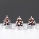 Set of candles New Year's "bump", 3 pcs, 4 × 6 cm,