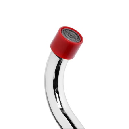 Everest bathtub B22-071c, round spout, with a shower set, chrome/red-2