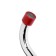 Everest bathtub B22-071c, round spout, with a shower set, chrome/red