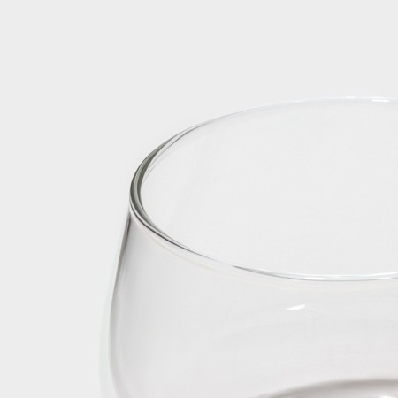 Glass mug for brewing with ceramic sieve "Tenderness", 300 ml, white color-5