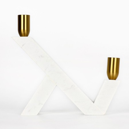 Brass Climber, marble "Faces" 22 x 20 x 5 cm-1