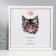 Photo frame plastic 25x25 cm, white with gold (plastic screen)