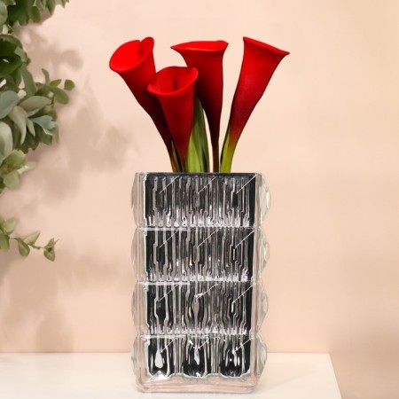 Vase "Monard" made of glass, silver 25*13.5*9.5 cm-4