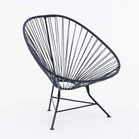 A set of furniture "Shell": a chair and a table, black-1