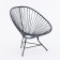 A set of furniture "Shell": a chair and a table, black