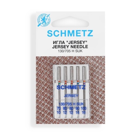 Needles for household sewing machines, for Jersey, No. 70-100, 5 pcs-2