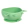 Baby plate on a suction cup, silicone, turquoise color, rr: 12x15x5.5 cm