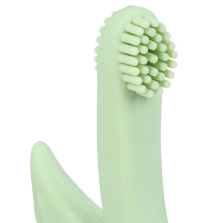 Silicone teether "swan", green color, crush me-6