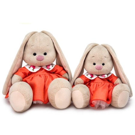 Soft toy "Bunny mi in a coral dress is small", 18 cm-3