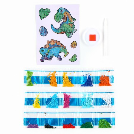 Diamond mosaic-sticker with a complete filling for children of "dinosaurus", a set for creativity-2
