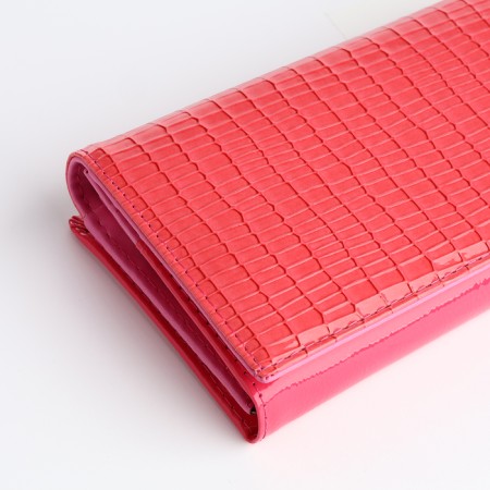 Women's wallet on magnet, pink color-2