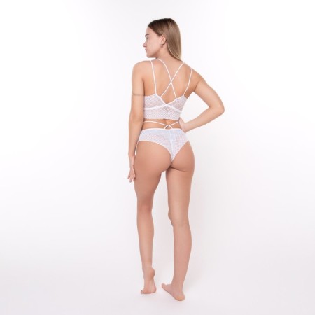 Female set (top, panties), white color, size 46-48-3
