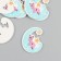 Buttons wood for creativity 2 punctures "Bear for a month" set of 15 pcs 2.8x3.4 cm