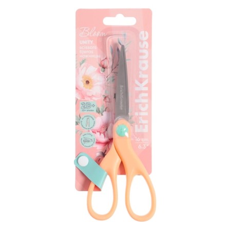 Scissors 16 cm Erichkrause Unity "Pastel Bloom" Blister, mix-10