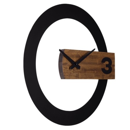 Wall clock, interior from metal "Troika", D-50 cm, silent-1