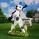 Garden figure "dog Archik - Open for friends" 36x50x16cm