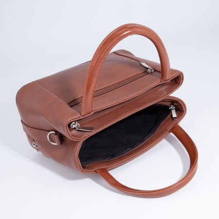 Olivi-tout bag on lightning, brown color-7