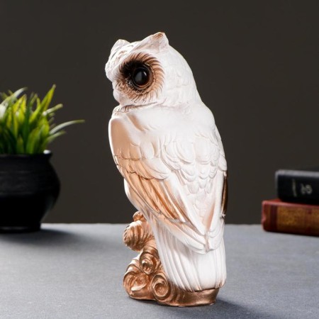 Figure "Owl" white 11x22x9cm-1