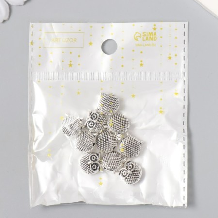 Busina for creativity Metal "Eagle" silver 1.1x1.1 cm-4