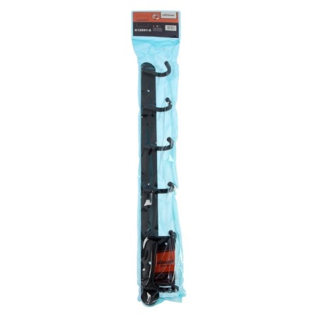 Holder for towels Accoona, 6 hooks, black color, brass-2