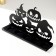 Summary Metal for 5 candles "Halloween. Pumpkin" Black 12.5x29.5x6 cm