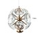 Bra "Jasil" LED 5W gold 19.5x12.5x43-130 cm