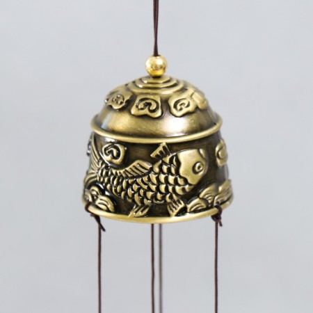 Wind Music Metal "Gorlyanka" 3 bells 1 figure 46 cm-1