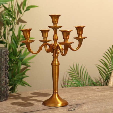Jnii aluminum candlestick for 5 candles 18x18x35 cm-1