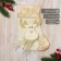 A toe for gifts "Deer, openwork holiday" 17.5x25.5 cm, beige-golden