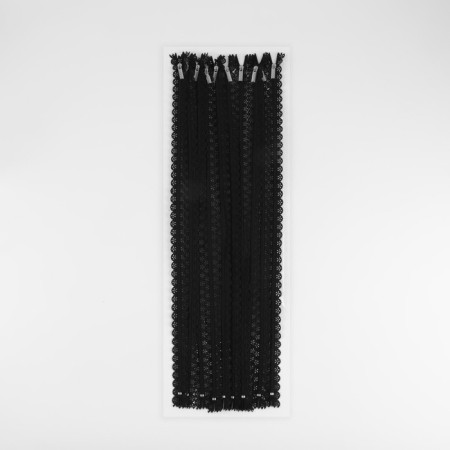 Lightning "Spiral", No. 3, insoluble, openwork, castle machine, 50 cm, black color-2