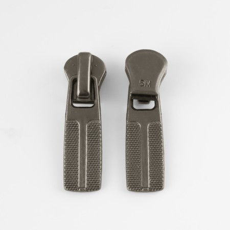 Automatic lock for metal zippers, No. 5, 10 pcs, black nickel color-1